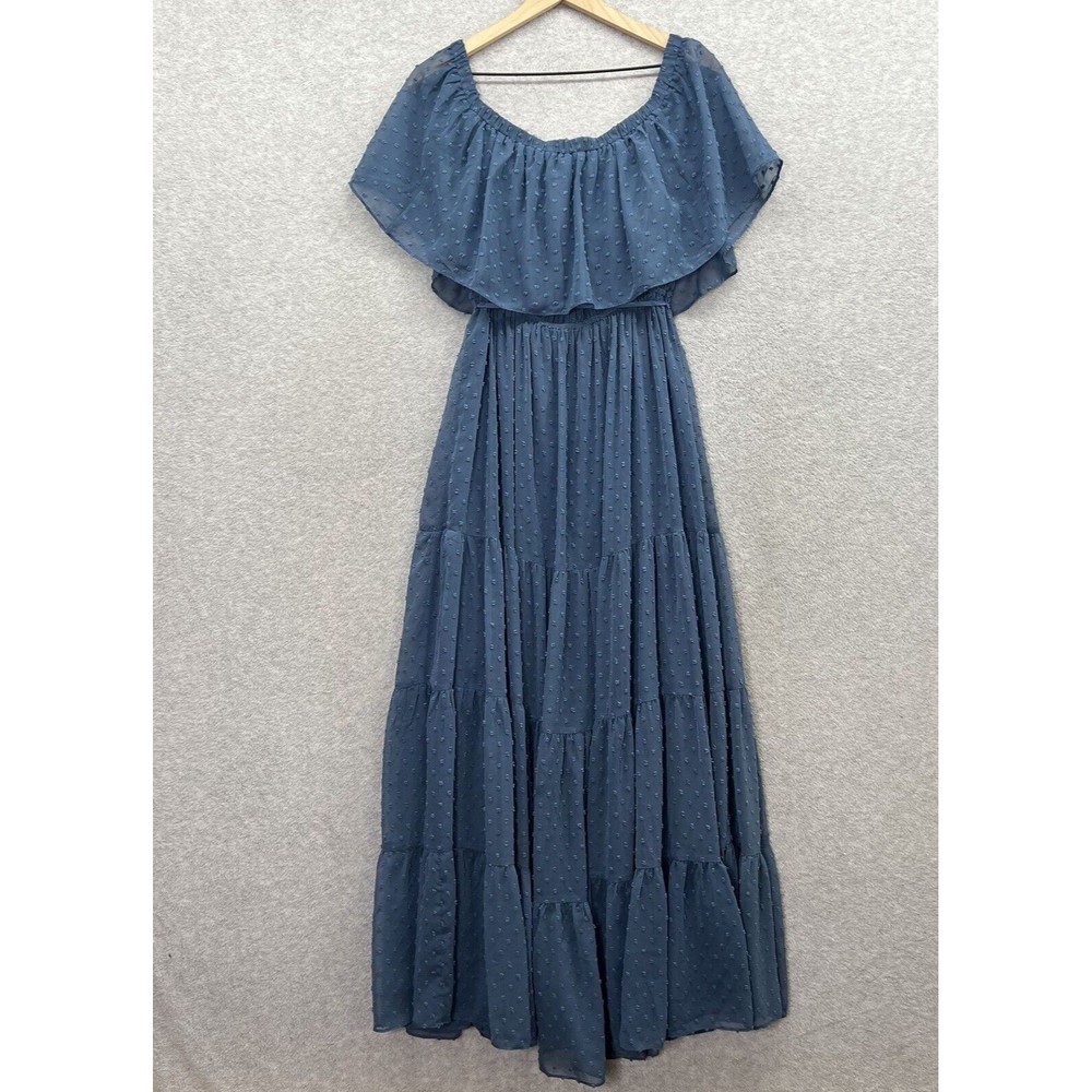 Baltic Born Navy Blue Off-Shoulder Maxi Dress - Picture 5 of 7